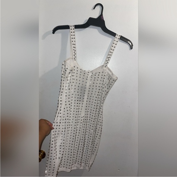 Fashion Nova White Studded Mini Dress - Picture 5 of 6